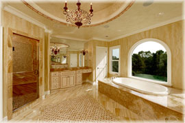 Travertine Tile Bathroom